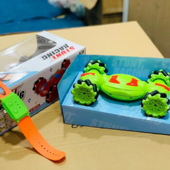 Hand sensor watch car stunt racing car with light and music and 360 rotate stunt tires