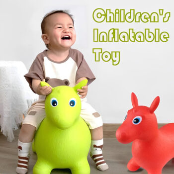 Baby Jumping Animal Hopper - Inflatable Jumping Horse (Large Size) With Music
