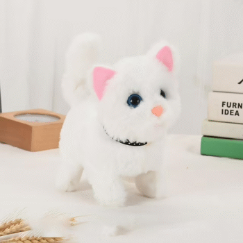 Interactive Electric Plush Persian Cat – Walking, Meowing, Wagging Tail Toy