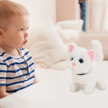 Interactive Electric Plush Persian Cat – Walking, Meowing, Wagging Tail Toy