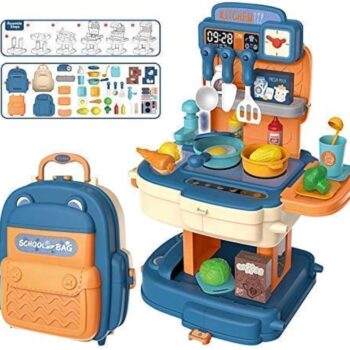 School Bag Kitchen 2 In 1 Playset For Kids